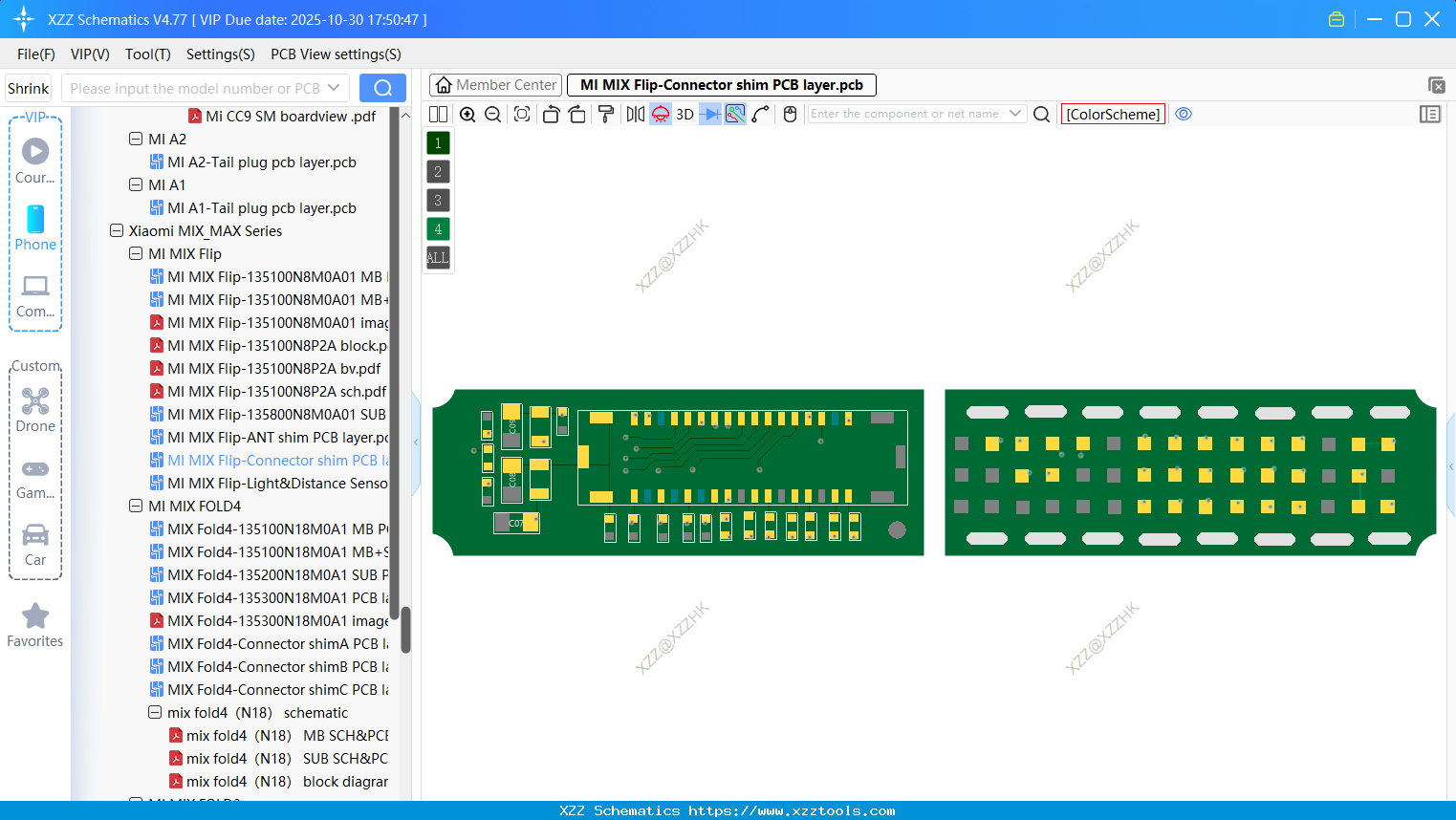 Xiaomi MI MIX Flip-Connector Shim PCB Layer